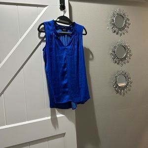 Simply Vera Vera Wang Pleated Sleeveless Top in Royal blue